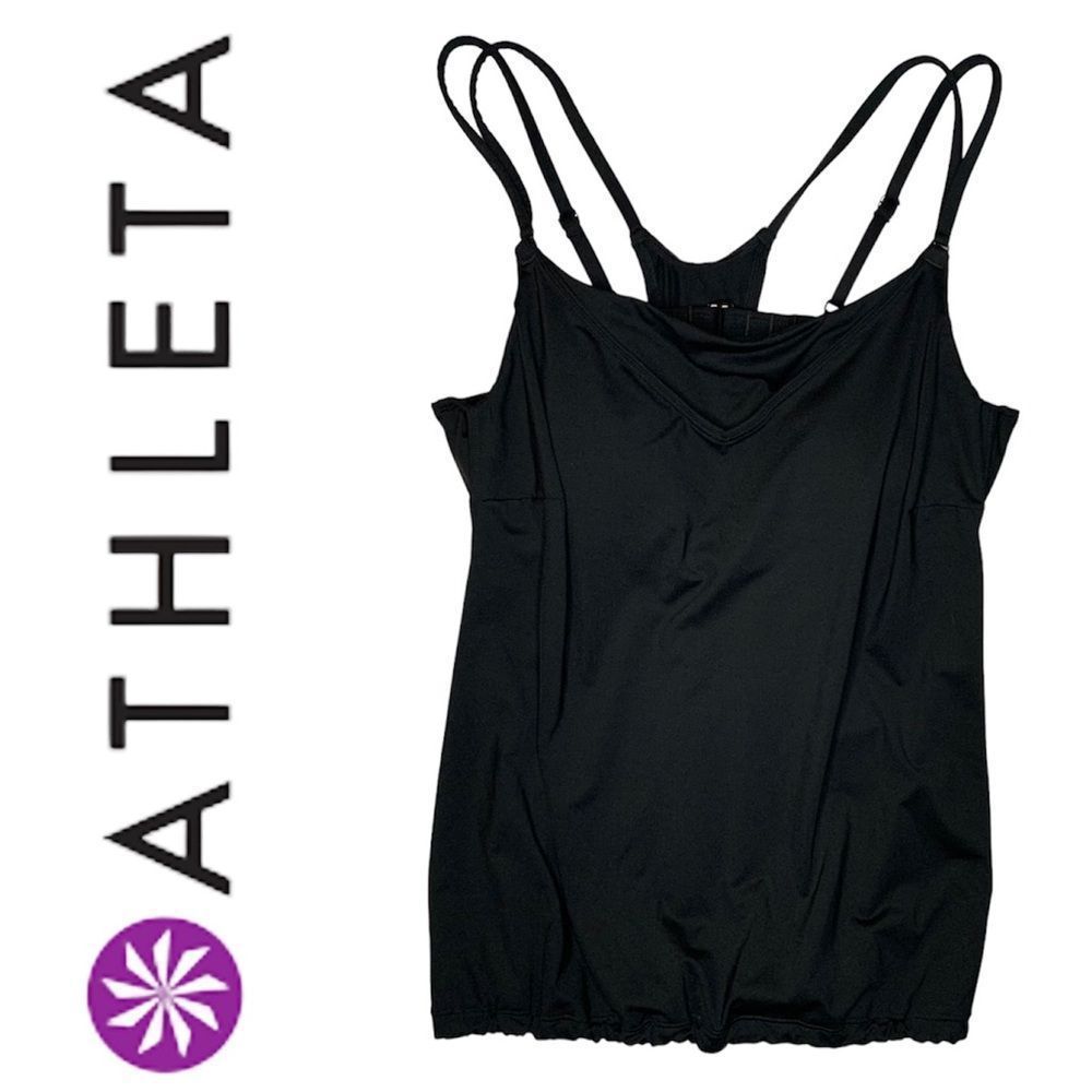 Athleta Support Tank Top Wired 36D/DD Strappy Black